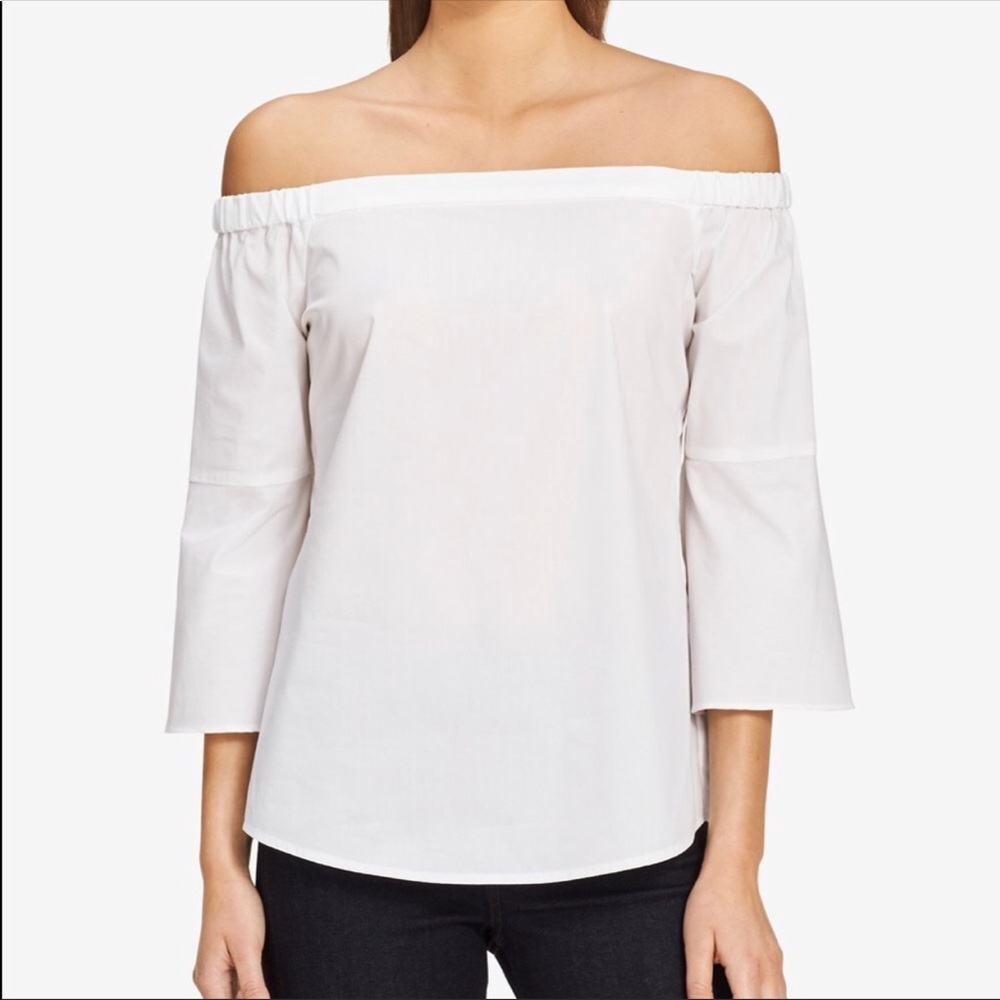 ‼️ Calvin Klein off the shoulder white top NWT